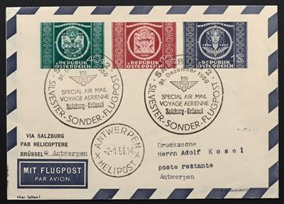 Poststück - Österr. Flugpost 1950/1951 - 8 UPU - Briefmarken