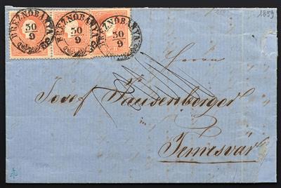 Poststück - Österr. Nr. 13 II (Paar - Briefmarken