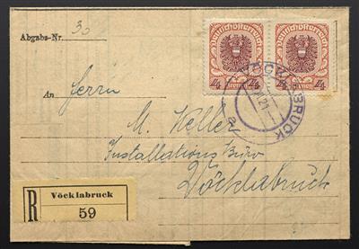 Poststück - Österreich 1916/1921, - Známky