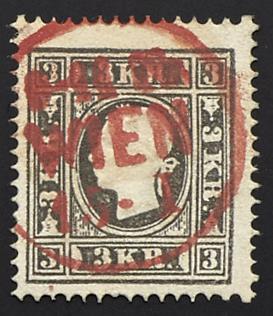 .Briefstück - Österr. Nr. 11 II mit Rotstempel, - Francobolli