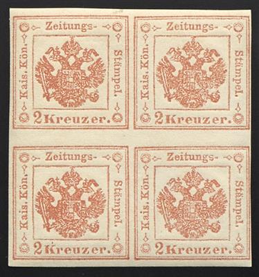 * - Lombardei-Venetien Zeitungsstempelmarken Nr. 2 (2 Kreuzer rot, - Briefmarken