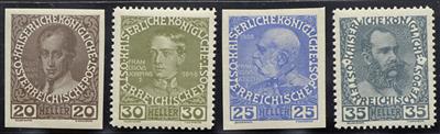 **/*/(*) - Österr. Ausg. 1908 bzw. 1913 (1 Heller bis 35 Heller), - Známky