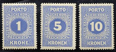 ** - Österr. Porto Nr. 55 B/ 57 B (LZ 12 1/2), - Briefmarken