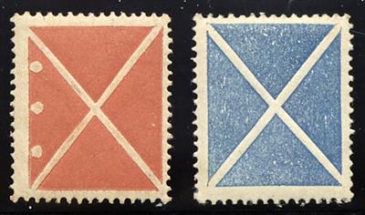 */(*) - Österreich Ausgabe 1858 Andreaskreuze Kleinee Andreaskreuze in Blau *, - Briefmarken