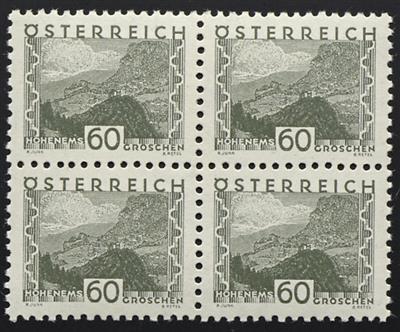 ** - Österreich Kleine Landschaft in Viererblöcken, - Francobolli