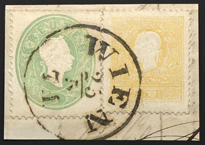 Ú - Österreich Nr. 10 II + 19 als Mischfrankatur auf Ú mit Wien-Abstempelung, - Stamps