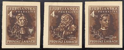 (*) - D. Bes. Laibach Nr. I V/VI V (1945, - Briefmarken