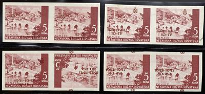 (*) - Kroatien Nr. 79 (5 K): 4 Proben aus dem Ministeralbum, - Briefmarken