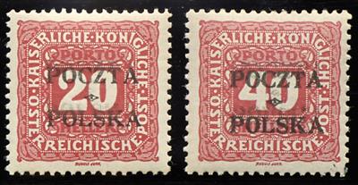 ** - Polen Porto Nr. 4 und 7, - Briefmarken