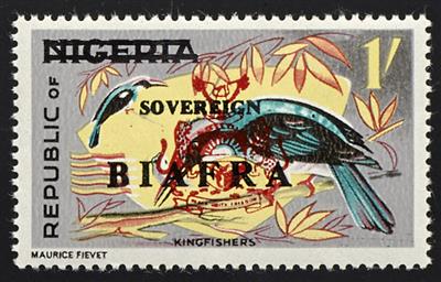 ** - Sammlung Biafra mit Nr. 1/38, - Briefmarken