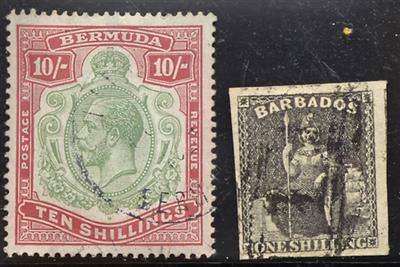 gestempelt/Briefstück - Sammlung Brit. Kolonien in der Karibik, - Stamps