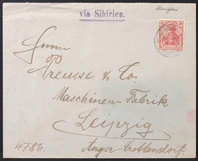 Poststück - D. Post in China 1909: Konsulatsbrief - Stamps