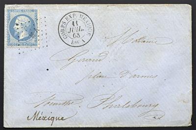 Poststück - Mexiko 1863, - Briefmarken