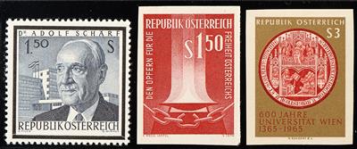 ** - Interessante Sammlung Österr. 1948/1966 mit einer Fülle von Plattenfehlern und Druckzufälligkeiten etc., - Briefmarken