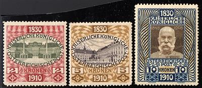 * - Österr. Nr. 161/77 (Ausgabe 1910), - Briefmarken