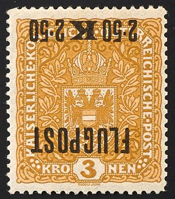 * - Österreich Nr. 226 yK, Aufdruck kopfstehend - Briefmarken