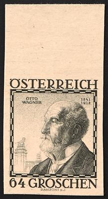 (*) - Österreich Nr. 591 P U I/96 P U I (Baukünstler), ungezähnt in Schwarz auf Kartonpapier, - Stamps