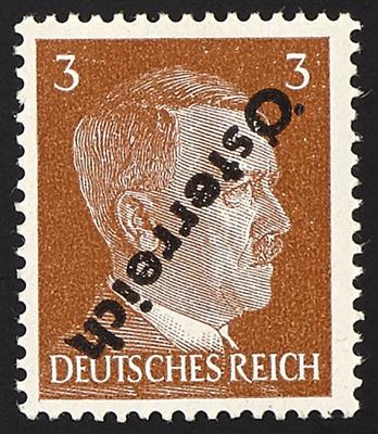 ** - Österreich Nr. IV K, kopfstehender Aufdruck - Briefmarken