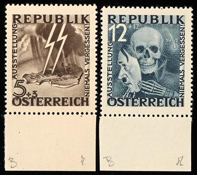 ** - Österreich Nr. VI/VII (BLITZ/TOTENKOPF) jede mit Unterrand, - Stamps