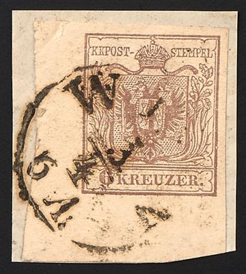 Briefstück - Österreich Nr. 4 M III, linkes unteres Eckrandstück - Stamps