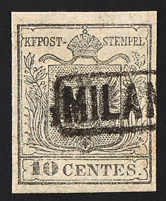 gestempelt - Lombardei-Venetien Nr. 2 H Ib, silbergrau - Briefmarken
