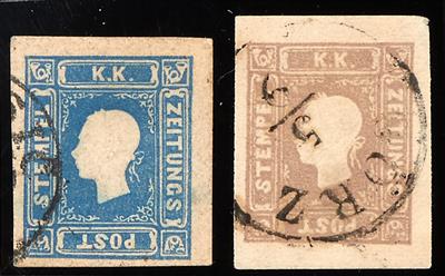gestempelt - Österr. Nr. 16 und 17, - Briefmarken