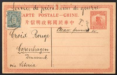 Poststück - Ganzsache aus Tientsin aus 1915, - Známky
