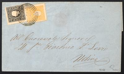 Poststück - Lombardei-Venetien Nr. 6 II + 7 II, - Briefmarken