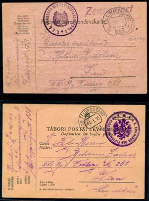 Poststück - Österr. Feldpost WK I, - Briefmarken