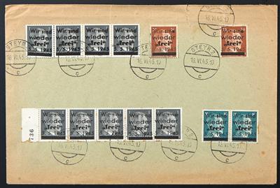 Poststück - Österr. Lokalausg. Steyr I + II 5 Blancobelege mit Entwertungen Losenstein bzw. Steyr 2, - Briefmarken