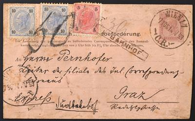 Poststück - Österreich 1893, - Francobolli