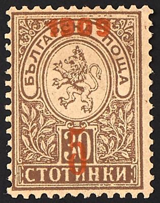 * - Bulgarien Nr. 73 mit rotem Aufdruck - Briefmarken