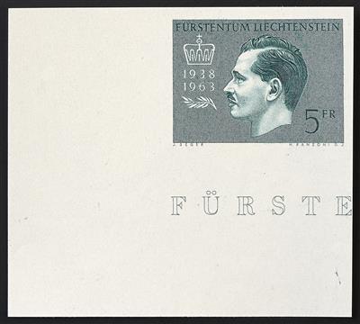 ** - Liechtenstein Nr. 427 U (Fürst Franz Josef II.), ungezähnt - Stamps