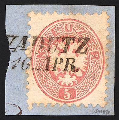 Briefstück - Liechtenstein Vorläufer Nr. 32 "(V) ADUTZ / 16. APRL.", - Briefmarken