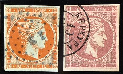 gestempelt - Sammlung Griechenland ab 1861/1889 mit einigen gute Werten, - Briefmarken