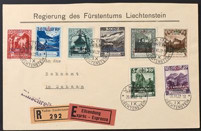 Poststück - Liechtenstein Dienst Nr. 1/8 auf adressiertem Kuvert, - Francobolli