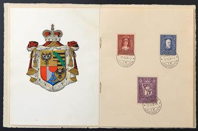 Poststück - Liechtenstein Nr. 140/42, - Francobolli