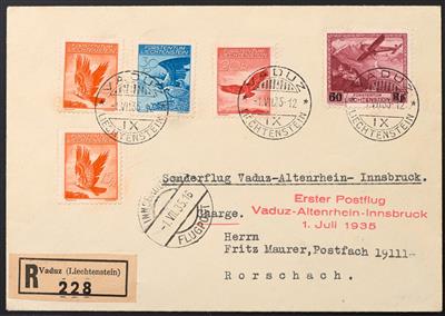 Poststück - Liechtenstein Nr. 148 F, ohne Rasterunterdruck - Známky