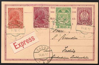 Poststück - Liechtenstein Vor- und - Briefmarken
