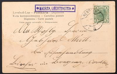 Poststück - Liechtenstein Vorläufer 1899/ca. 1912, - Briefmarken