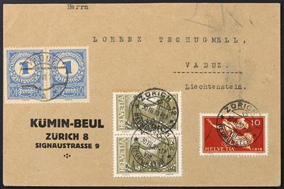 Poststück - Liechtenstein Vorläufer Österreich Portomarken Nr. 84 im waagrechten Paar, - Stamps