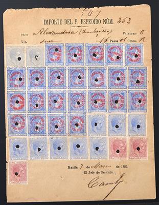 Poststück - Philippinen 1883, - Francobolli