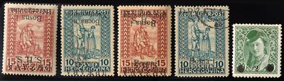 **/*/gestempelt - Jugoslawien Ausgabe für Bosnien-Herzegowina 1918 Nr. 19 II mit kopfstehendem Aufdruck gestempelt, - Stamps