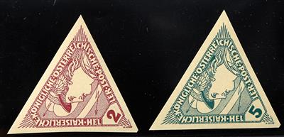 ** - Österr. 1916 Eilmarken Nr. 217/18 ungezähnt, - Briefmarken