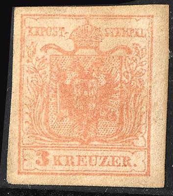 * - Österr. Nr. 3 M III b stumpfrosa, - Briefmarken