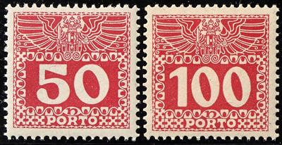 ** - Österr. Porto Nr. 34z/44z(gewöhnl. Pap.) (ohne Nr. 41z), - Briefmarken