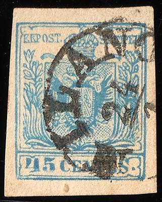 gestempelt - Lombardei-Venetien Mailänder Postfälschung der Nr. 5 (45 Cent. hellblau), - Briefmarken