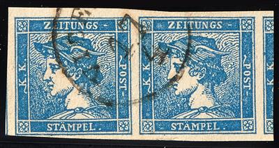 gestempelt - Österr. Nr. 6 III a im waagrechten PAAR - Stamps