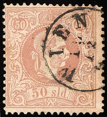 gestempelt - Österr. Post in der Levante Nr. 7 I C a bräunlichrosa - Briefmarken