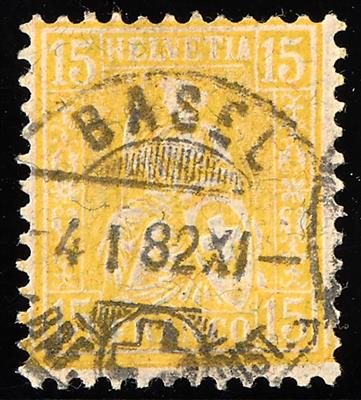 gestempelt - Schweiz Nr. 39 mit Entwertung "BASEL 4. I.82", - Stamps